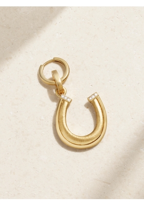 Marie Lichtenberg - Horseshoe Convertible 18-karat Gold Diamond Single Hoop Earring - One size