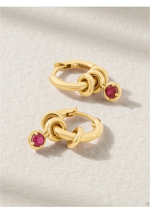 Spinelli Kilcollin - Zahra 18-karat Gold Sapphire Hoop Earrings - Pink - One size