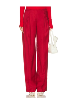 Blumarine Twill Wide Leg in Red. Size 36. Also in 38.
