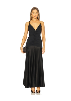 Bardot Lavanda Contrast Maxi Dress in Black. Size 10. Also in 4, 2, 6, 8, 12.