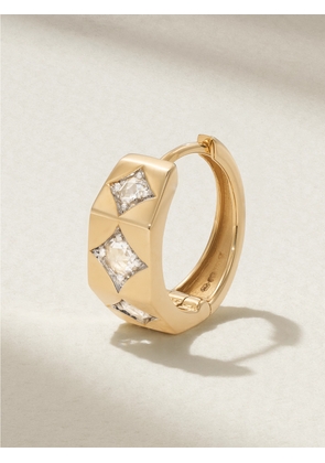 Marie Lichtenberg - Ecrou Medium 18-karat Gold Diamond Single Hoop Earring - One size