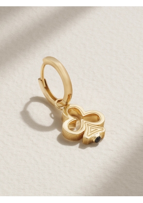 Marie Lichtenberg - Clover Baby Convertible 18-karat Gold Sapphire Single Hoop Earring - One size