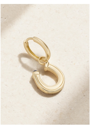 Marie Lichtenberg - Horseshoe Baby 18-karat Gold Sapphire Single Hoop Earring - One size