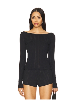 Cou Cou Intimates The Bateau Top in Black. Size L. Also in XL.