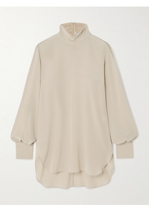 Brunello Cucinelli - Embellished Silk Blouse - Neutrals - x small,small,medium,large