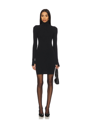 Commando Ballet Body Turtleneck Mini Dress in Black.
