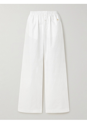 ÉTERNE - Cotton-poplin Wide-leg Pants - White - XS/S,M/L