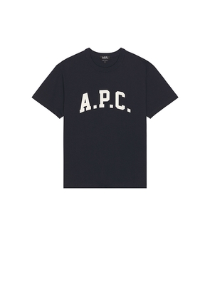 A.P.C. Marcus T-Shirt in Navy. Size L. Also in S, XXL/2X.