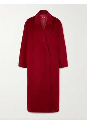 STAUD - Serge Oversized Double-breasted Wool-blend Coat - Red - x small,small,medium,large