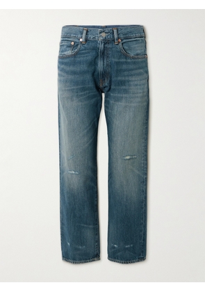 DENIMIST - Lucy Distressed High-rise Straight-leg Jeans - Blue - 24,25,26,27,28,29,30,31