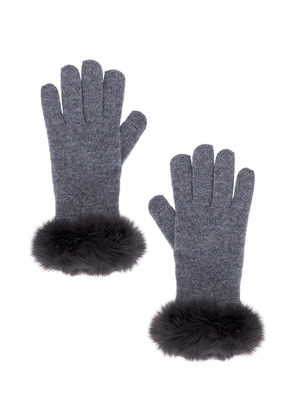 Adrienne Landau Lucie Glove in Grey.