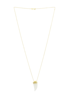 ANNI LU Jaws Big Wave Necklace in Metallic Gold.