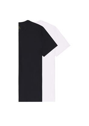 Commando Microfiber 2 Pack Crewneck Undershirt in Black. Size L. Also in S, XL/1X.