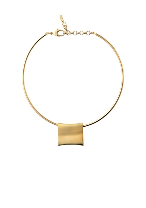 Eliou Carre Necklace in Metallic Gold.