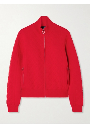 Fusalp - Nuria Jacquard-knit Wool-blend Turtleneck Cardigan - Red - x small,small,medium,large,x large