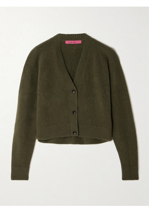 The Elder Statesman - Cashmere Cropped Cardigan - Green - x small,small,medium,large
