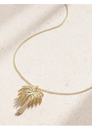 Sydney Evan - Palm Tree 14-karat Gold Diamond Necklace - One size