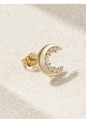 Sydney Evan - Crescent Moon 14-karat Gold Diamond Single Earring - One size