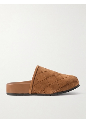 Bottega Veneta - Reggie Intrecciato Suede Slippers - Brown - EU 35,EU 36,EU 37,EU 38,EU 39,EU 40,EU 41
