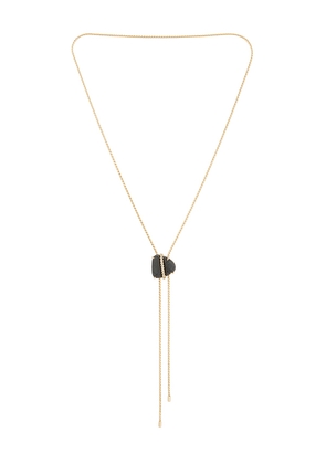 Ettika Midnight Solstice Bolo Necklace in Metallic Gold.