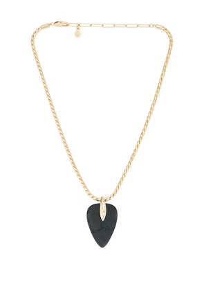 Ettika Midnight Solstice Pendant Choker NECKLACE in Metallic Gold.