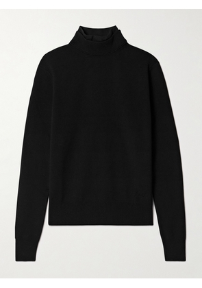 Aztech Mountain - Etta Layered Jersey-trimmed Wool-blend Turtleneck Sweater - Black - x small,small,medium