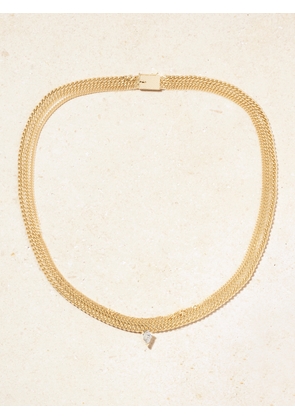 Yvonne Léon - Triple Gourmette 18-karat Gold Diamond Necklace - One size