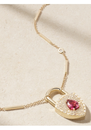 Jacquie Aiche - 14-karat Gold, Tourmaline And Diamond Necklace - One size