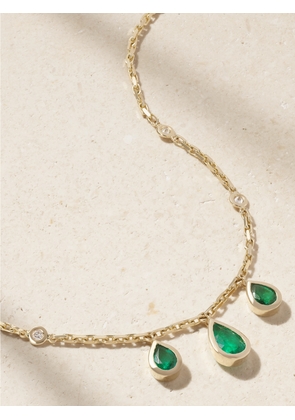 Jacquie Aiche - 14-karat Gold, Emerald And Diamond Necklace - One size