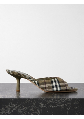 Burberry - Checked Linen Mules - Brown - IT36,IT37,IT38,IT39,IT40,IT41