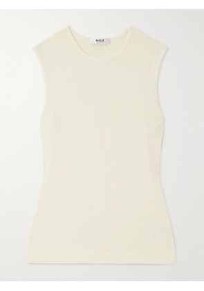 AGOLDE - Binx Ribbed Stretch-lyocell And Organic Cotton-blend Tank - Ecru - x small,small,medium,large,x large