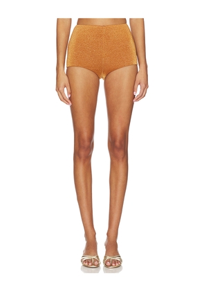 AFRM Yves Short in Metallic Bronze. Size L. Also in S, XXS, XS, M, XL.