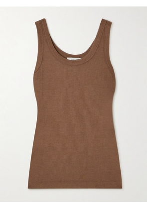 LEMAIRE - Ribbed-knit Tank - Brown - small,medium,large