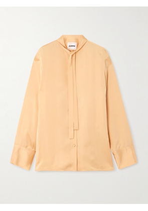 Jil Sander - Tie-neck Satin Shirt - Neutrals - FR 32,FR 34,FR 36,FR 38,FR 40