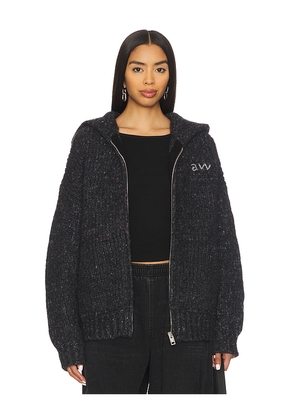 Alexander Wang Oversized Zip Up Hoodie in Black. Size M/L. Also in XS/S.