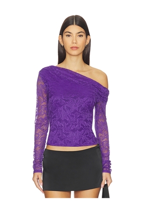 AFRM Barry Fine Lace Top in Purple. Size 1X. Also in 2X, L, M, S, XL, XS, XXS.