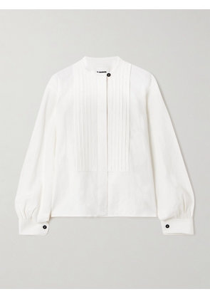 Jil Sander - Pintucked Linen Shirt - White - FR 32,FR 34,FR 36,FR 38,FR 40