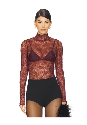 ASTR the Label Kyra Top in Wine. Size L. Also in M, S, XL, XS.