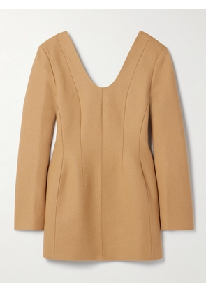 CARVEN - Wool-twill Mini Dress - Neutrals - FR 34,FR 36,FR 38,FR 40