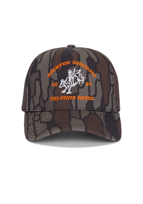 Brixton Danforth Netplus Snapback Hat in Army.