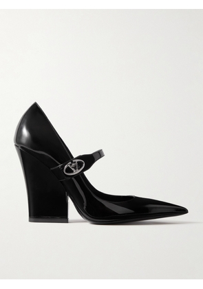 Valentino Garavani - Vlogo Lockette Patent-leather Mary Jane Pumps - Black - IT36,IT36.5,IT37,IT37.5,IT38,IT38.5,IT39,IT39.5,IT40,IT40.5,IT41,IT42
