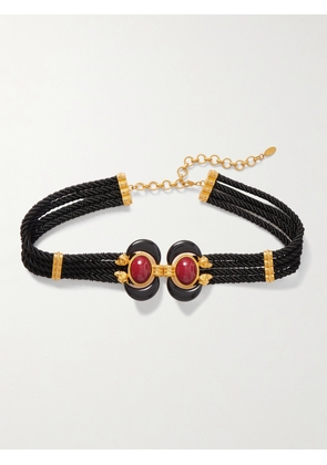 Sonia Petroff - Aries Embellished Cord Belt - Black - S,M,L