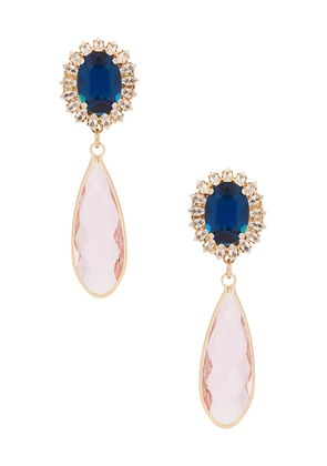 Anton Heunis Stud With Clip Oval & Tear Pendant Earrings in Blue.