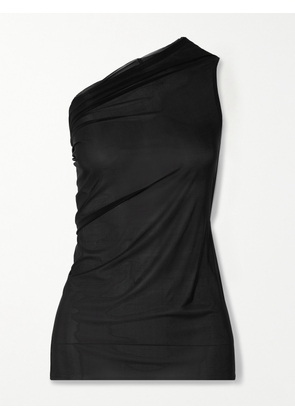 Rick Owens - Athena Gathered One-shoulder Voile Top - Black - IT38,IT40,IT42,IT44,IT46,IT48