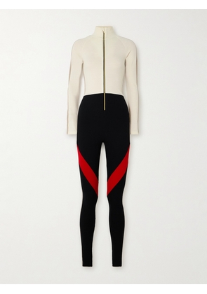 We Norwegians - + Inuikii Merino Wool-blend Piqué Jumpsuit - Off-white - x small,small,medium,large