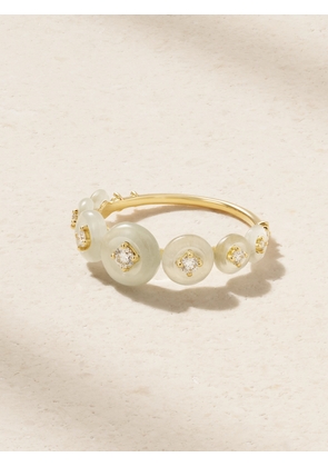 Fernando Jorge - Surrounding 18-karat Gold, Aquamarine And Diamond Ring - 6 1/2