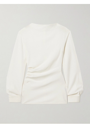 Proenza Schouler - Alexis Gathered Crepe Top - Off-white - US0,US2,US4,US6,US8,US10