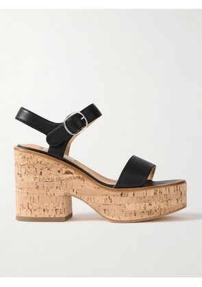 Gabriela Hearst - Sardis Leather Platform Sandals - Black - IT36,IT37,IT37.5,IT38,IT38.5,IT39,IT39.5,IT40,IT40.5,IT41