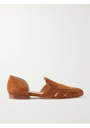 Gabriela Hearst - Rory Cutout Suede Flats - Brown - IT36,IT36.5,IT37,IT37.5,IT38,IT38.5,IT39,IT39.5,IT40,IT40.5,IT41,IT42