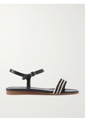 Gabriela Hearst - Alexi Crocheted And Leather Sandals - Black - IT36,IT36.5,IT37,IT37.5,IT38,IT38.5,IT39,IT39.5,IT40,IT40.5,IT41,IT42